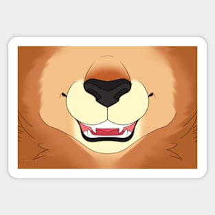 Tan Mane Lion Face Sticker